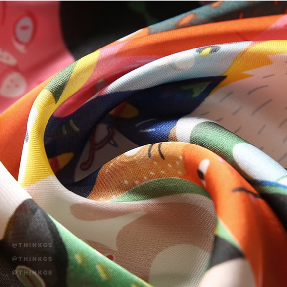 Abstract Inspirational Cat Scarf - Picture 3 of 4